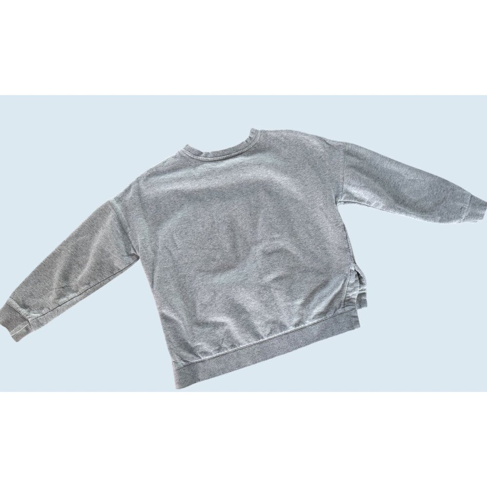 BODEN Grey Oversized Lace Collar Overlay Cottage Preppy Sweatshirt Sz XS - Picture 6 of 8